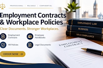 draft UK employment contracts, workplace policies and legal documents