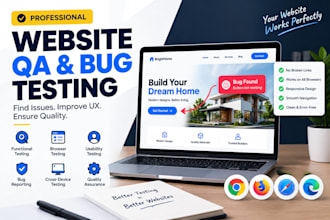 test your website for bugs, usability, functionality and UX issues