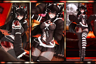 custom vrchat avatar, vr character, vrc avatar, furry nsfw avatar, halloween avi