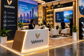 design 3d trade booth, exhibition stand, trade show event display and backdrop