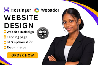 design and redesign hostinger website webador website landing page SEO