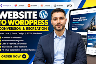 copy clone convert hostinger ai, lovable, base44, claude, 10web wix to wordpress