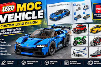 make moc lego of vehicle with instruction