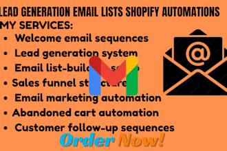 build lead generation system email lists sales funnel shopify automations