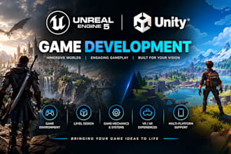 develop 2d and 3d unreal engine multiplayer game on unity and unreal engine