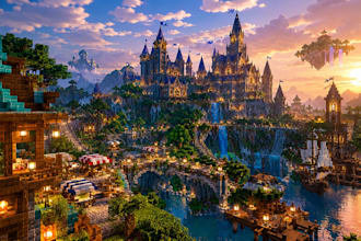 build minecraft worlds, maps, structures and server hubs