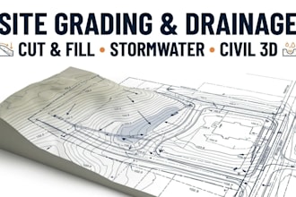 design site grading, cut and fill, drainage and stormwater plans in civil 3d