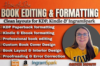 proofread, book formatting, ai book editing, paperback formatting for amazon KDP