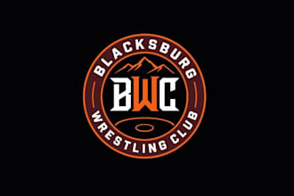 design a catchy olympic wrestling training center logo