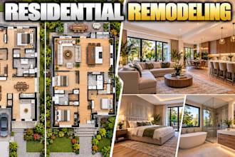 design residential remodeling plans with renovation layouts 3d views