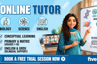 be your online tutor for biology science and english