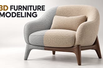model and render realistic 3d furniture