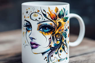 design awesome custom mug design