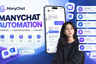 build manychat automation chatbot lead generation and funnels