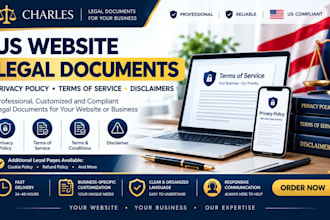 create US website legal documents privacy policy terms of service and disclaimer