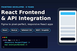 build a responsive react frontend and integrate your apis