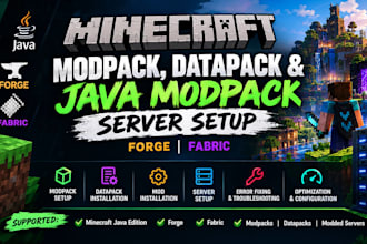 create fix modpack minecraft data pack java modpack server set up forge fabric