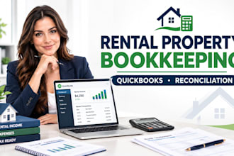 do rental property bookkeeping, quickbooks accounting and bank reconciliation