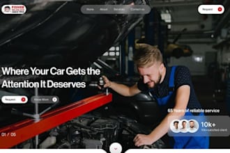 design squarespace auto repair mechanic car service booking website