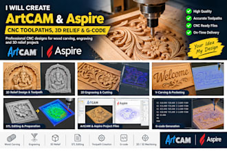 create artcam and aspire cnc toolpaths and g code