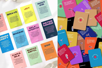 design custom affirmation cards, motivational cards, oracle cards and printable