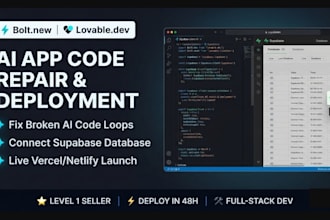 fix deploy and connect your bolt new or lovable dev ai app
