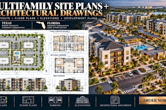 multifamily site plans architectural drawings apartment plans texas florida