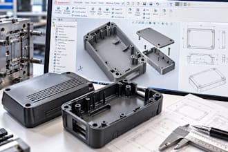 do injection molding dfm plastic cad part solidwork fusion360 manufctuing design