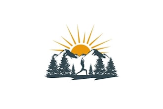 make exercise studio logo with a nature earthy theme