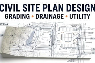 create civil site plans, grading plans, drainage and utility designs