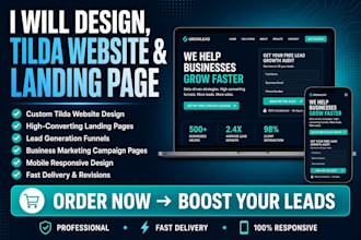 design tilda website landing page business marketing campaign lead generation