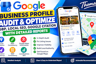 audit and optimize gbp, local SEO, google citation with detailed reports