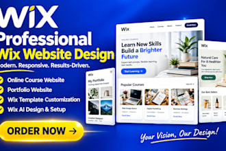build wix online course wix portfolio website wix website template wix ai design