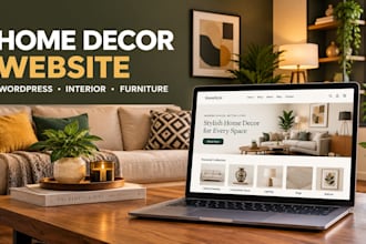 design home decor website, interior design website, furniture wordpress website