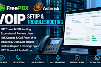 configure and troubleshoot freepbx asterisk sip voip