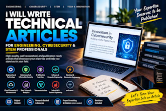 write articles for publish in engineering, cybersecurity field for eb1