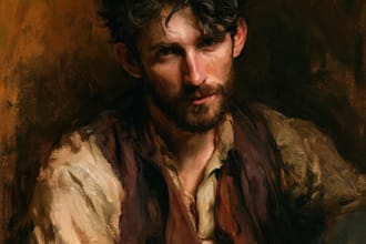oil painting portrait and illustrations