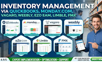 inventory management via quickbooks mondaycom vagaro weebly ezo eam limble fmx