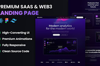 design a premium fintech, crypto, or saas landing page