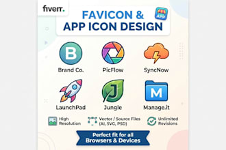 design professional website favicon and app icon