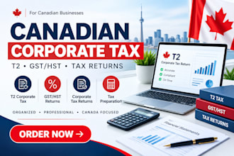 prepare canadian corporate tax t2 and gst hst returns