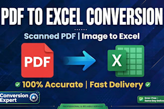 convert pdf to excel, scanned pdf and image to excel