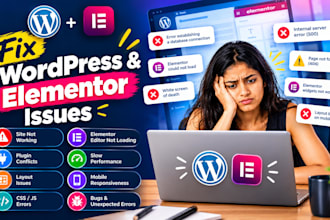 fix wordpress elementor bugs, errors, issues and layout