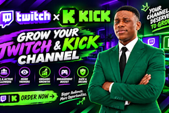 boost twitch and kick channel with organically real viewers