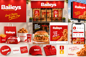 create food logo, cafe, brand kit, and restaurant branding