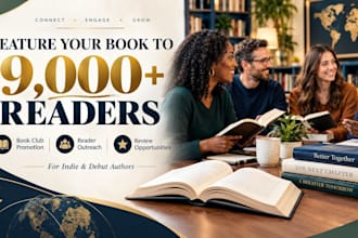 feature your book to 9000 plus readers in our club and secure reviews