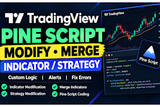 modify merge your tradingview indicator or strategy in pine script pinescript