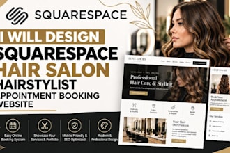 design squarespace hair salon website hair stylist appointment booking website