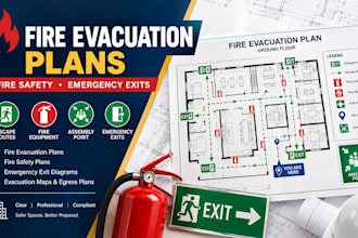 create fire evacuation plans fire safety plans emergency diagram