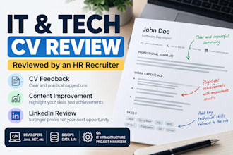 review and improve your IT and tech CV as an HR recruiter